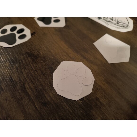 Dog Sleeping Sticker Decal Waterproof Paw Prints Puppy (Pack of 3) - Picture 9 of 10